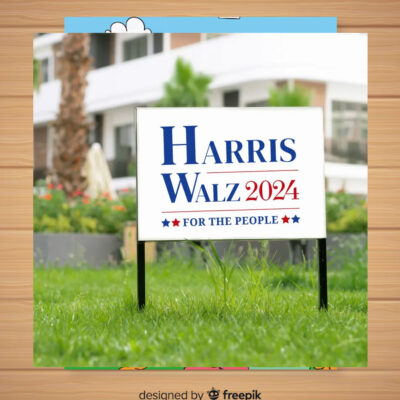 Harris Walz 2024 For The People Election Yard Sign