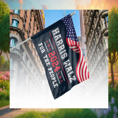 Harris Walz 2024 For The People House Flag