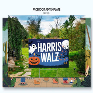 Harris Walz 2024 Halloween Spooky Yard Sign
