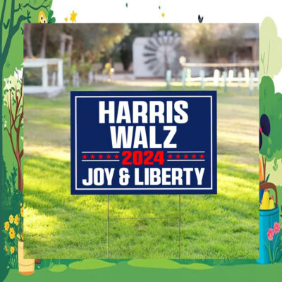 Harris Walz 2024 Joy & Liberty Yard Sign