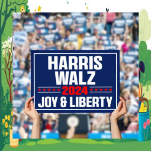 Harris Walz 2024 Joy & Liberty Yard Sign