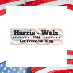 Harris Walz 2024 Let Freedom Ring President Car Magnet