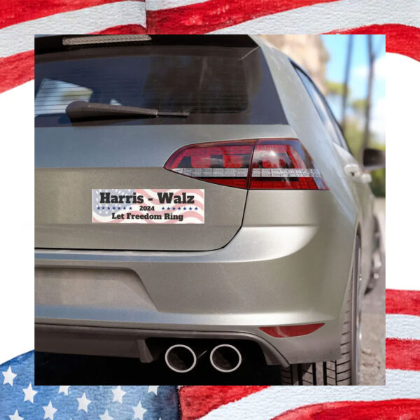 Harris Walz 2024 Let Freedom Ring President Car Magnet