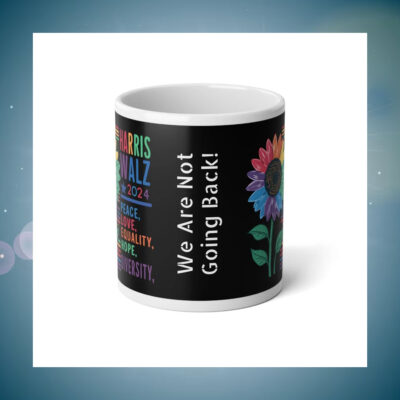 Harris Walz 2024 Peace, Love, Equality, Hope, Diversity Mug