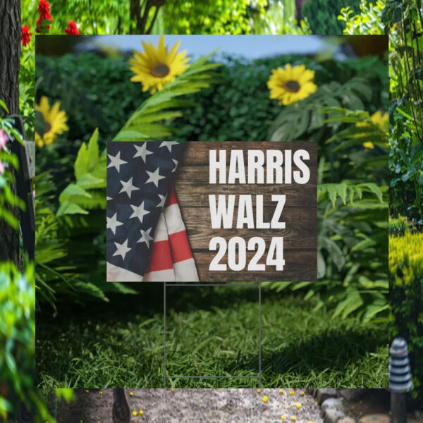 Harris Walz 2024 Plastic Yard Signs