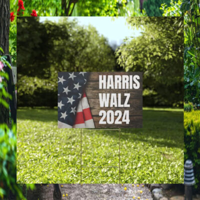 Harris Walz 2024 Plastic Yard Signs