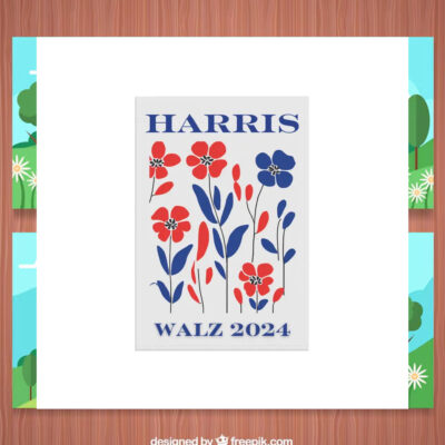 Harris Walz 2024 Political Flag