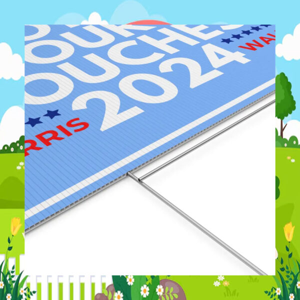 Harris Walz 2024 Protect Our Couches Yard Sign