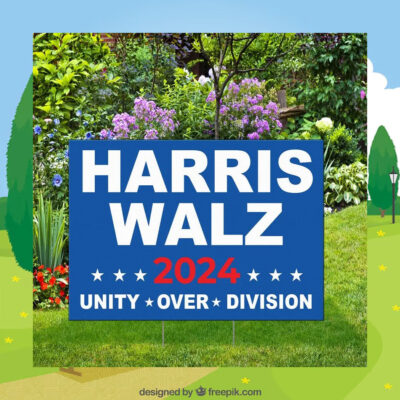 Harris Walz 2024 Unity Over Division Yard Signs