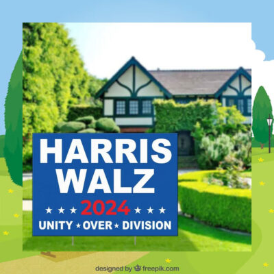 Harris Walz 2024 Unity Over Division Yard Signs