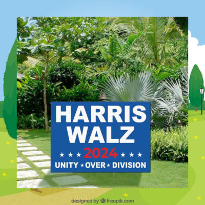 Harris Walz 2024 Unity Over Division Yard Signs