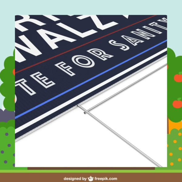 Harris Walz 2024 Vote For Sanity Yard Signs