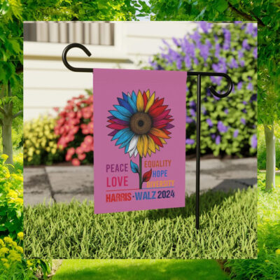 Harris Walz 24 Colorful Peace Love Equality Hope Diversity Flag