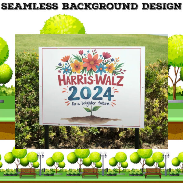 Harris Walz 24 For A Brighter Future Yard Sign