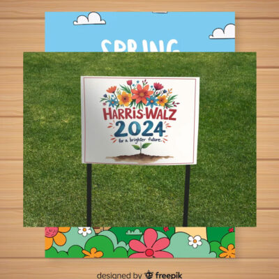 Harris Walz 24 For A Brighter Future Yard Signs