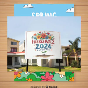 Harris Walz 24 For A Brighter Future Yard Signs