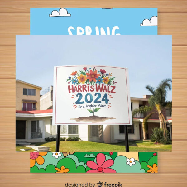 Harris Walz 24 For A Brighter Future Yard Signs