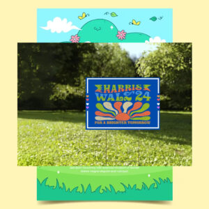 Harris Walz 24 For A Brighter Tomorrow Yard Sign