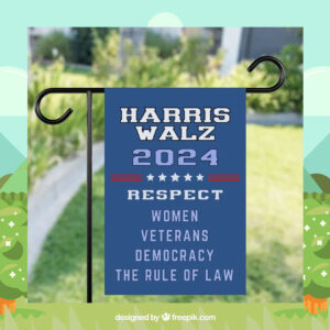 Harris Walz 24 Respect Women Veterans Democracy The Rule Of Law Flag