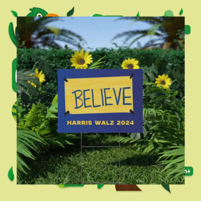 Harris Walz Believe 2024 Plastic Yard Signs
