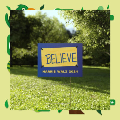 Harris Walz Believe 2024 Plastic Yard Signs