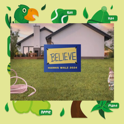 Harris Walz Believe 2024 Plastic Yard Signs