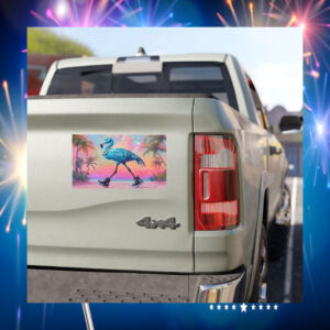 Harris Walz Blue Flamingo Car Magnet