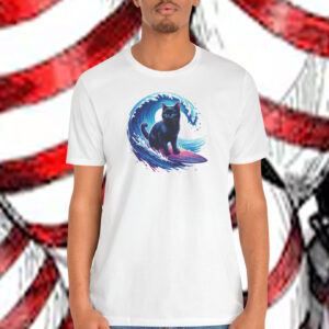 Harris Walz Blue Wave Cat Shirt