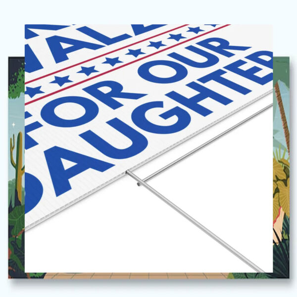 Harris Walz For Our Daughters Yard Sign