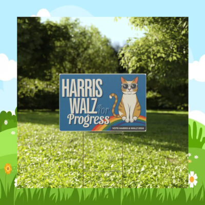 Harris Walz For Progress Vote Harris & Walz 2024 Yard Sign