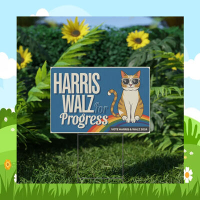 Harris Walz For Progress Vote Harris & Walz 2024 Yard Sign