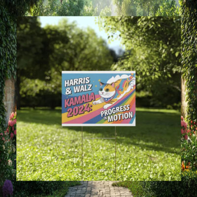 Harris & Walz Kamala 2024: Progress In Motion Yard Sign