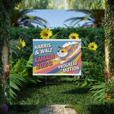 Harris & Walz Kamala 2024: Progress In Motion Yard Sign