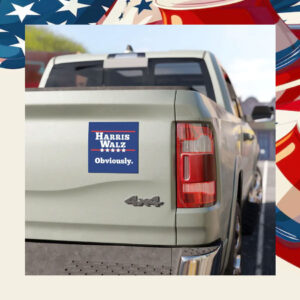 Harris Walz Obviously 2024 Election Car Magnet