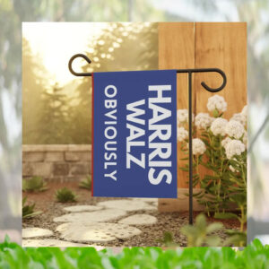 Harris Walz Obviously Garden Flag
