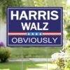 Harris Walz Obviously Yard Sign, Kamala Harris 2024 Sign