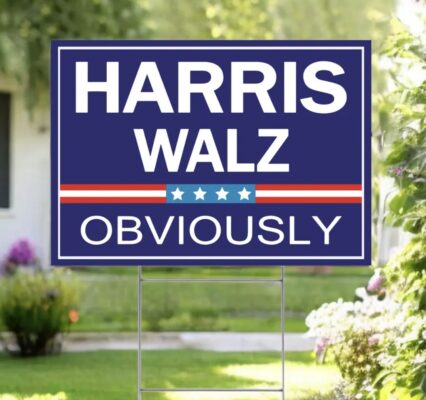 Harris Walz Obviously Yard Sign, Kamala Harris 2024 Sign