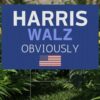Harris Walz Obviously Yard Sign Blue