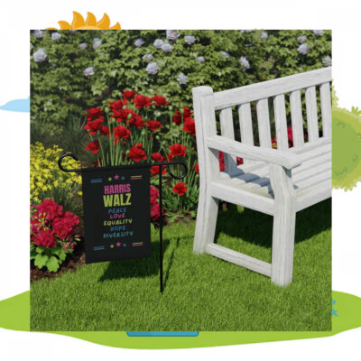 Harris Walz Peace Love Equality Hope Diversity Garden Flags
