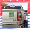 Harris Walz Preserving Democracy 2024 Green Car Magnet