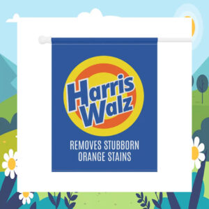 Harris Walz Removes Stubborn Orange Stains Flag