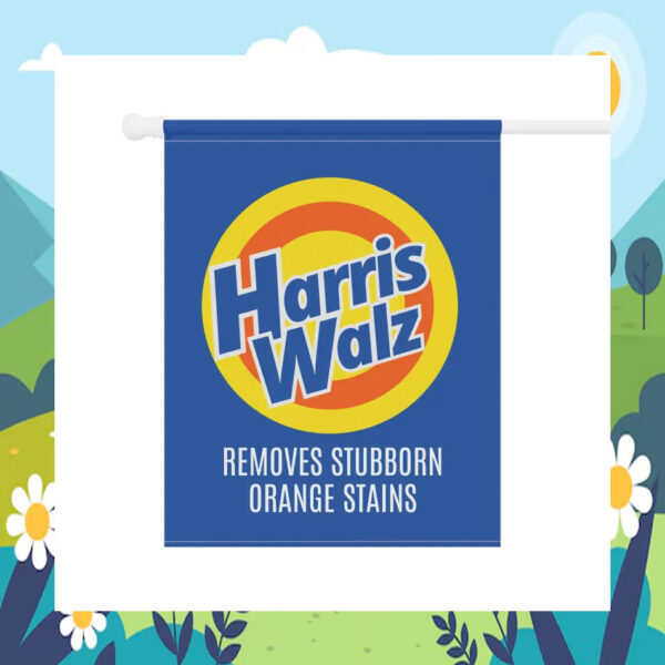 Harris Walz Removes Stubborn Orange Stains Flag