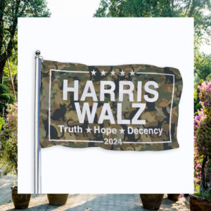 Harris Walz Truth Hope Decency 2024 Flags