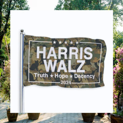 Harris Walz Truth Hope Decency 2024 Flags