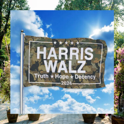Harris Walz Truth Hope Decency 2024 Flags
