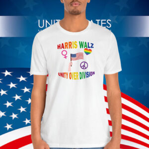 Harris Walz Unity Over Division Colorful Shirt