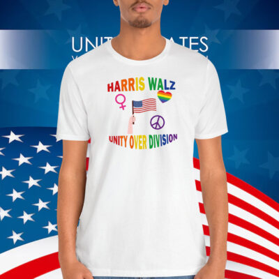 Harris Walz Unity Over Division Colorful Shirt