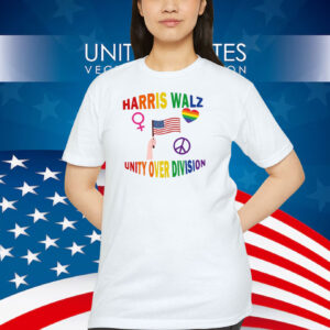 Harris Walz Unity Over Division Colorful Shirt