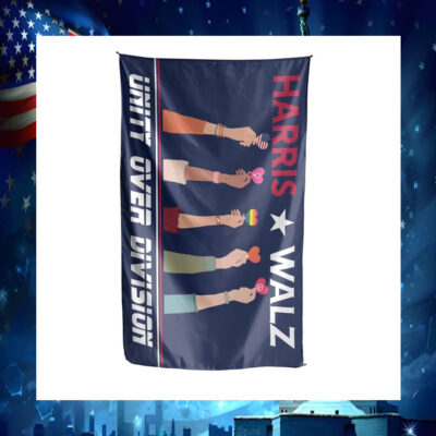 Harris Walz Unity Over Division House Flags