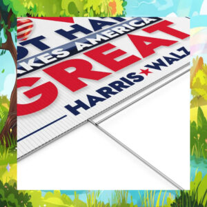 Harris walz Love Not Hate Makes America Yard Sign
